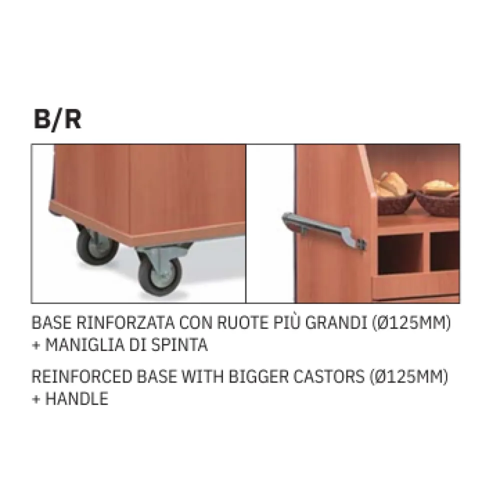 WAITERS STATION ON CASTORS PERSEO A2 B/R