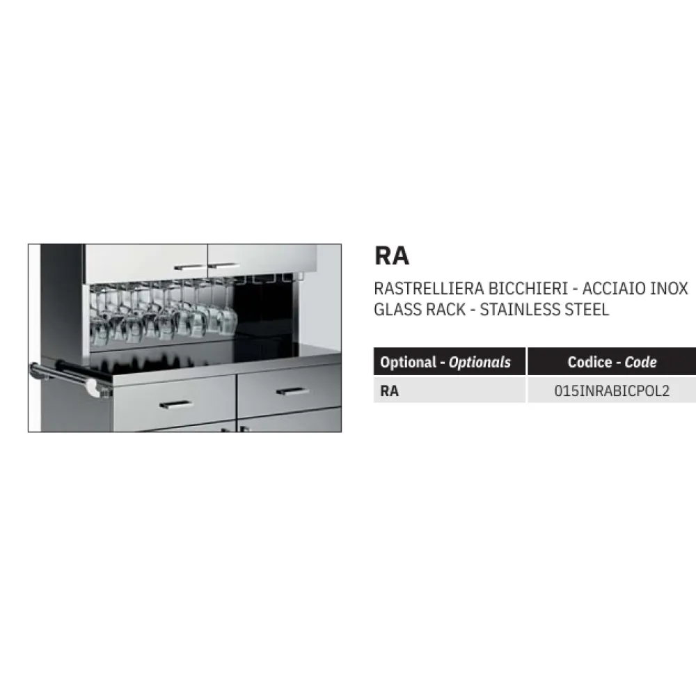 STAINLESS STEEL WAITERS STATION ON CASTORS POLAR2AL