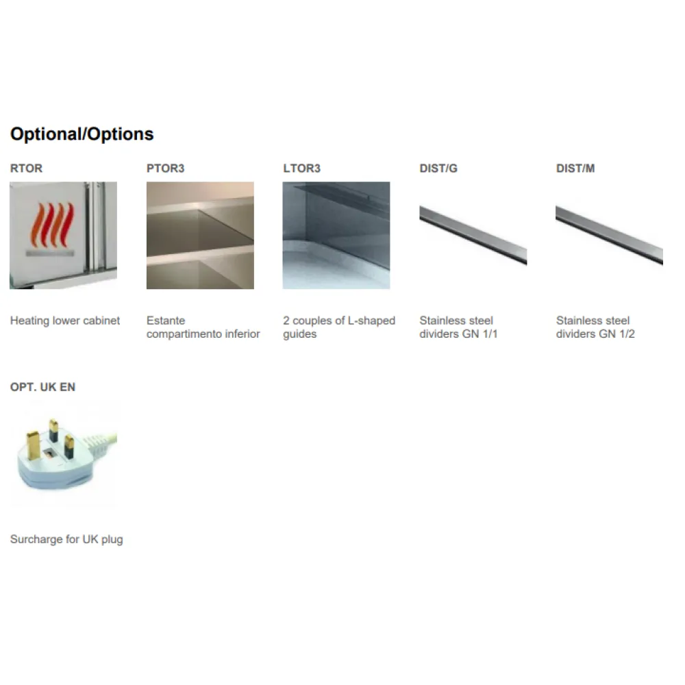STAINLESS STEEL THERMIC TROLLEY TORO 2GN1/1
