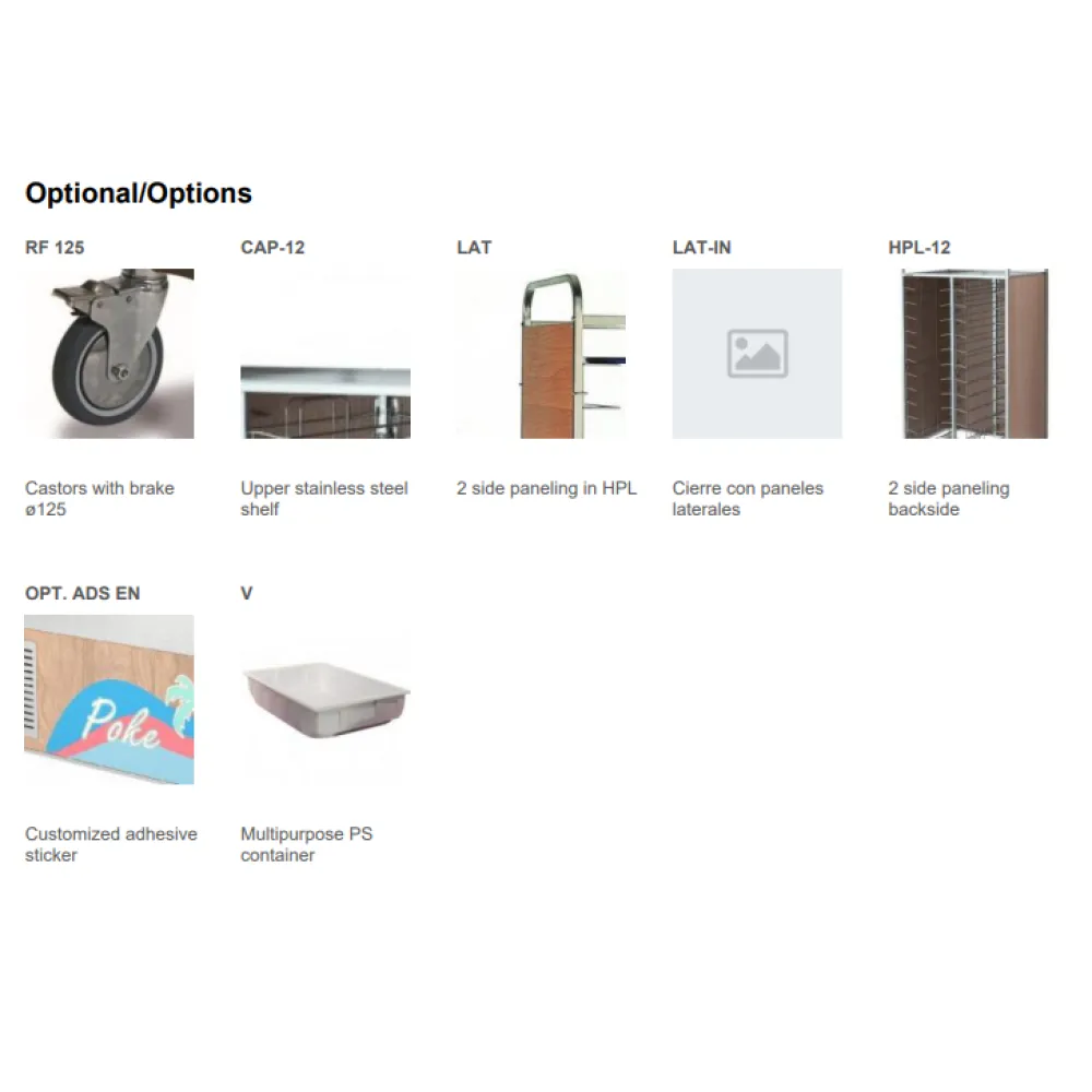 TROLLEY FOR TRAYS TRAY 36