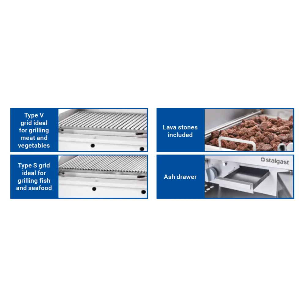 Stalgast Lava Gas Grill Type V Grid for Professional Kitchens