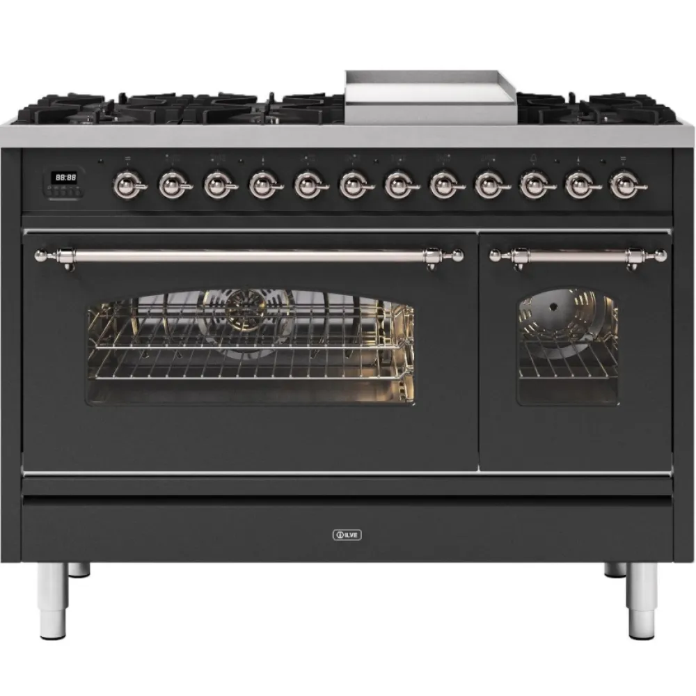 Range cooker with oven Nostalgie P12FNE3 120 cm 8 burners with fry top