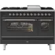 Range cooker with oven Nostalgie P12FNE3 120 cm 8 burners with fry top