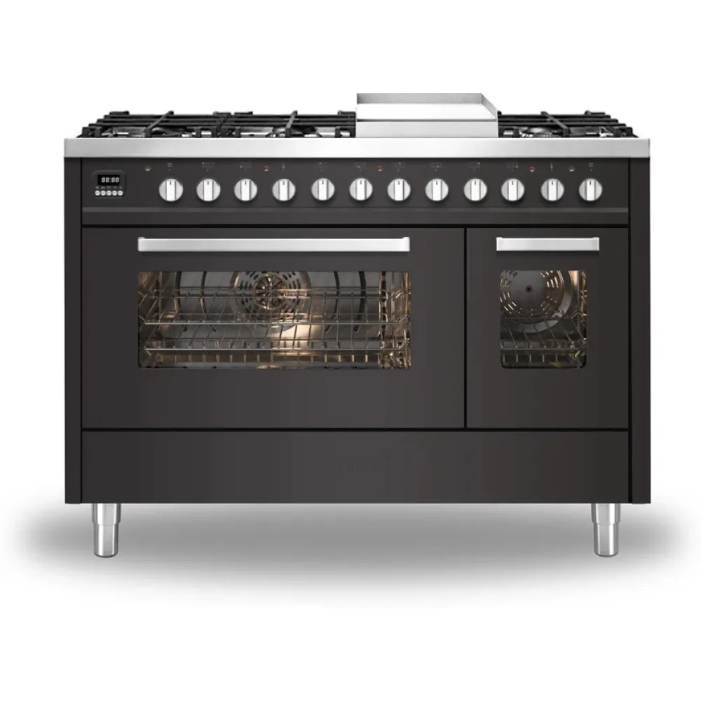 Range cooker with oven Pro Line 120 cm L12FWM3 8 burners with fry top