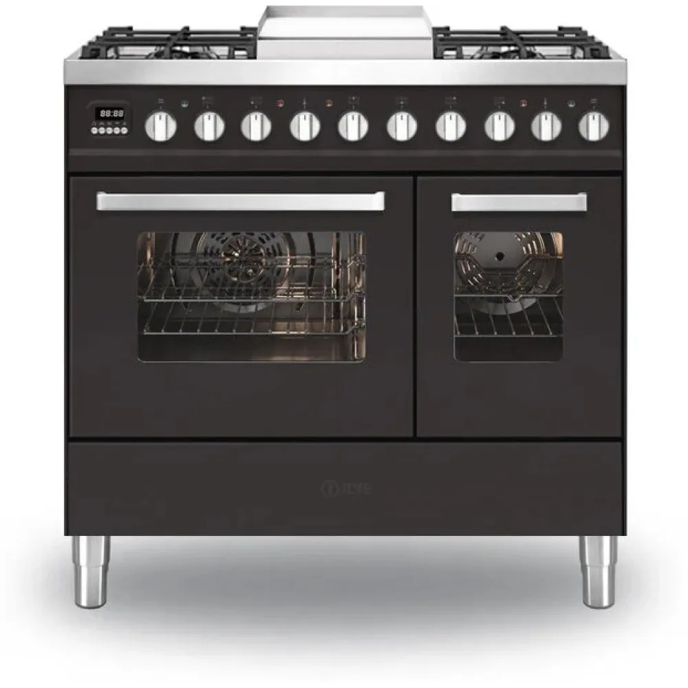 Stove with oven Pro Line 90 cm  LD09FWM3 6 burners with fry top