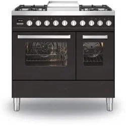 Stove with oven Pro Line 90 cm  LD09FWM3 6 burners with fry top