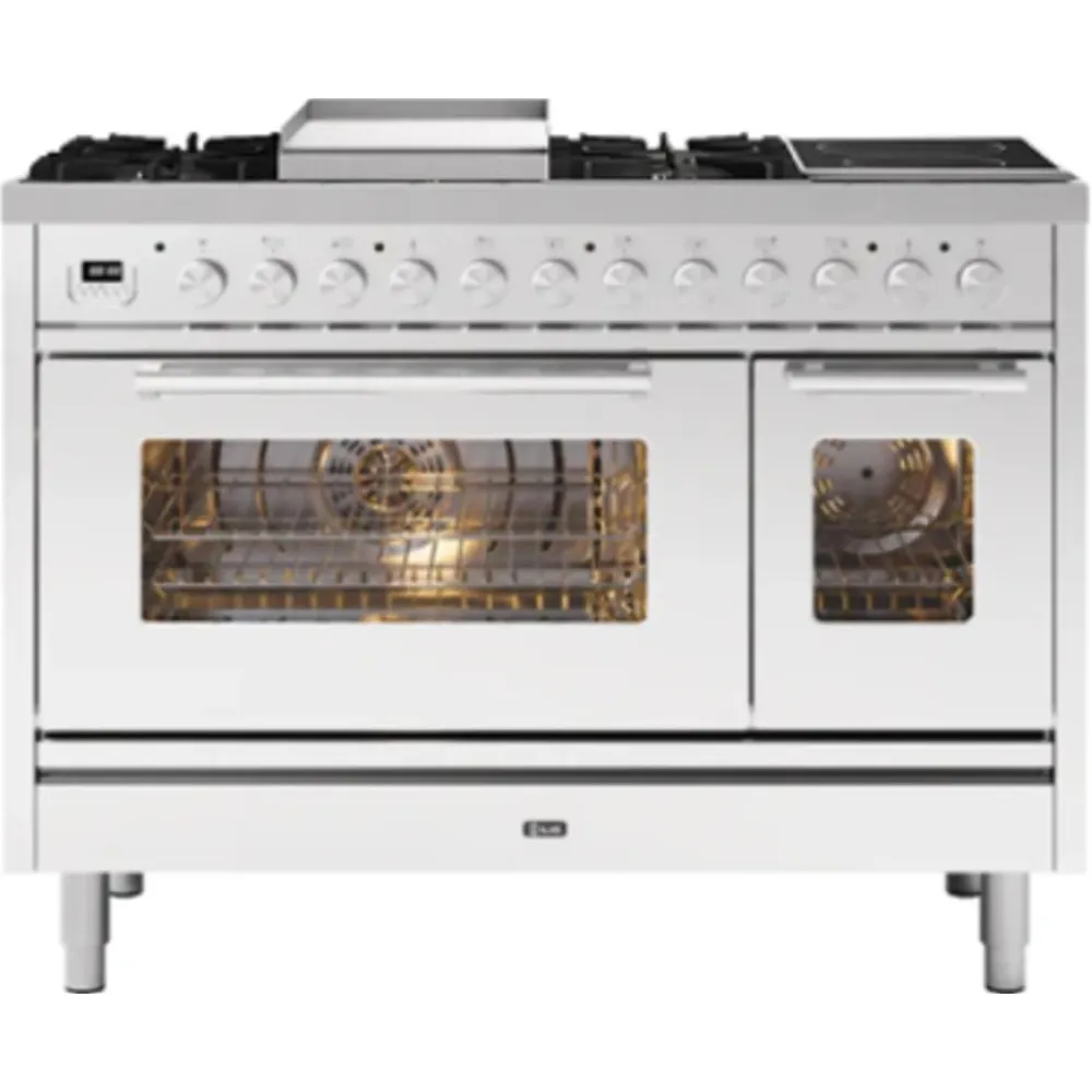 Cooker with oven Professional Plus 120 cm  P12FIWE3 6 burners with fry top and 2 induction zones