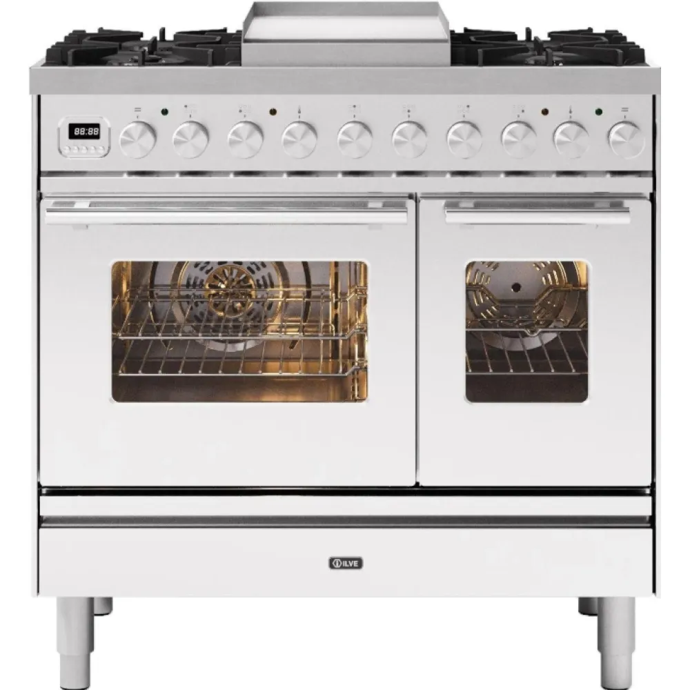 Cooker with oven Professional Plus 900 mm PD09FWE3 6 burners with fry top