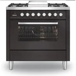 Range cooker with oven Pro Line  90 cm L09FWM3 6 burners with fry top