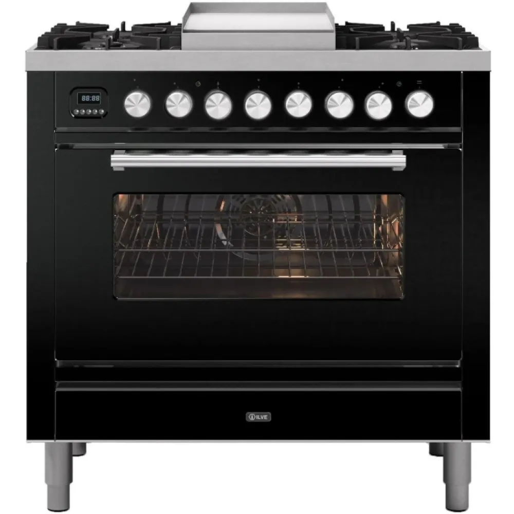 Cooker with oven Professional Plus 90 cm P09FWE3  6 burners with fry top