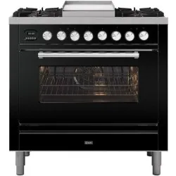 Cooker with oven Professional Plus 90 cm P09FWE3  6 burners with fry top