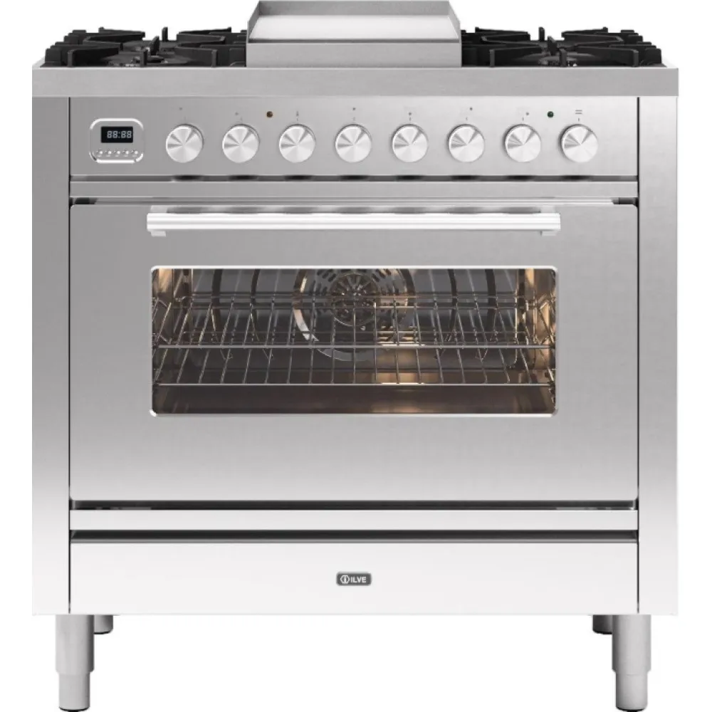 Cooker with oven Professional Plus 90 cm P09FWE3  6 burners with fry top