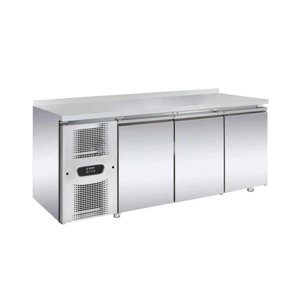 3 door freezer counter for bakery trays 400×600