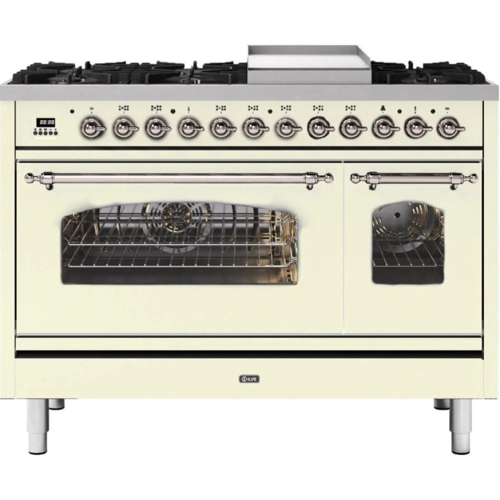Range cooker with oven Nostalgie P12FNE3 120 cm 8 burners with fry top