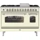 Range cooker with oven Nostalgie P12FNE3 120 cm 8 burners with fry top