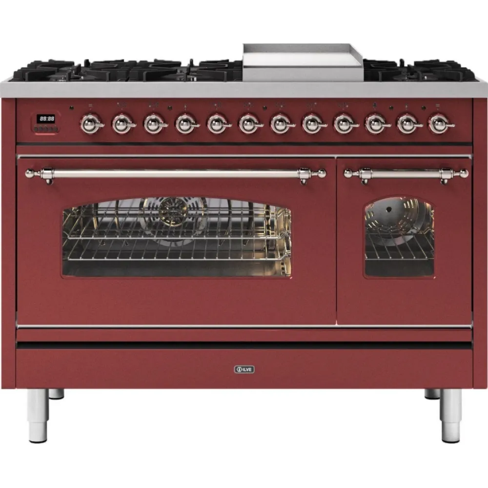 Range cooker with oven Nostalgie P12FNE3 120 cm 8 burners with fry top