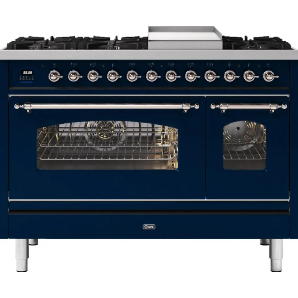 Range cooker with oven Nostalgie P12FNE3 120 cm 8 burners with fry top