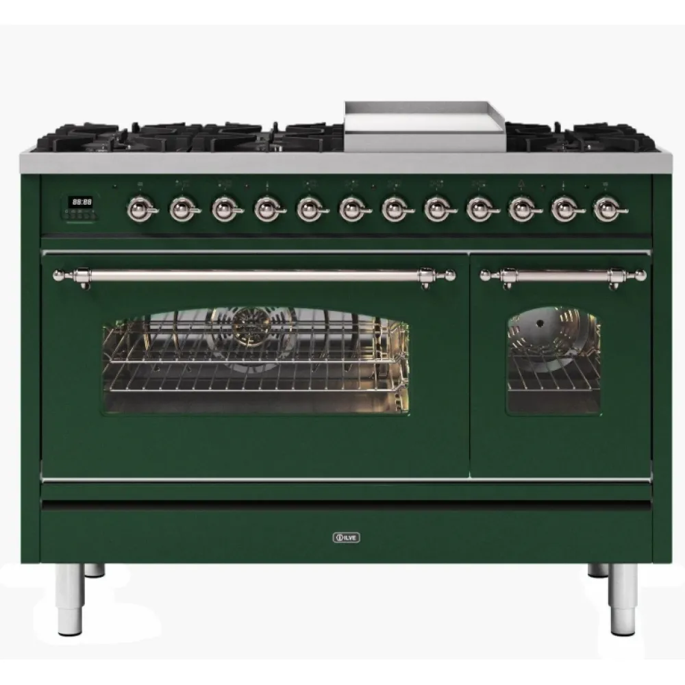Range cooker with oven Nostalgie P12FNE3 120 cm 8 burners with fry top