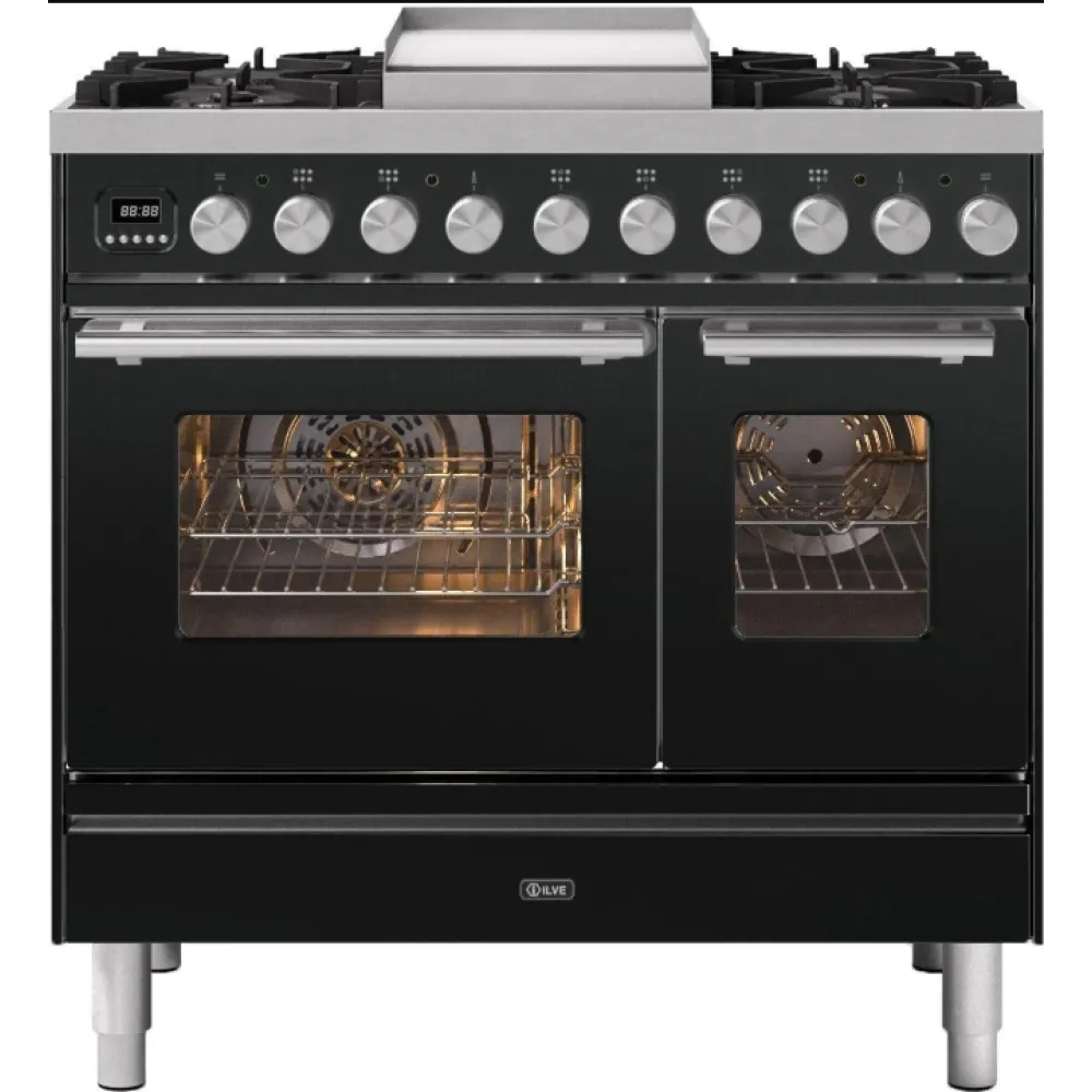Cooker with oven Professional Plus 900 mm PD09FWE3 6 burners with fry top