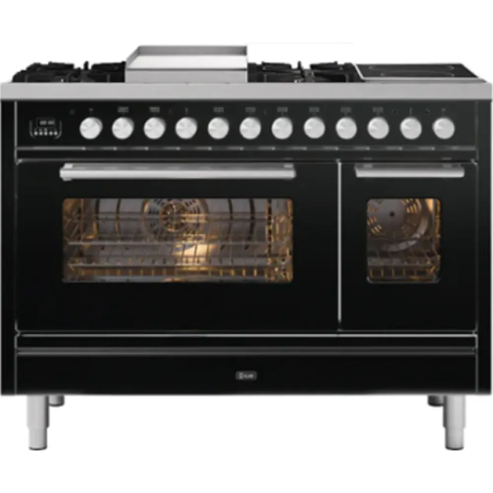 Cooker with oven Professional Plus 120 cm  P12FIWE3 6 burners with fry top and 2 induction zones