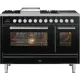 Cooker with oven Professional Plus 120 cm  P12FIWE3 6 burners with fry top and 2 induction zones