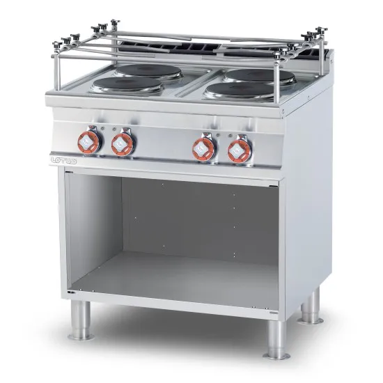 Electric stove with shelf for ships