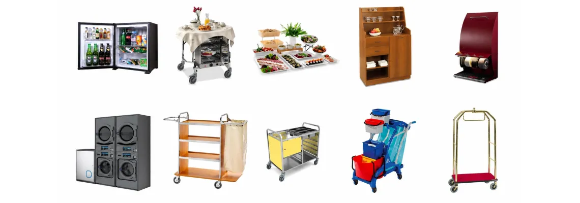 Everything for Hotel Equipment: Washing Machines, Mini Bars and Service Trolleys