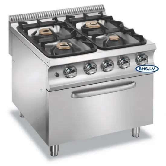 Gas stove with oven