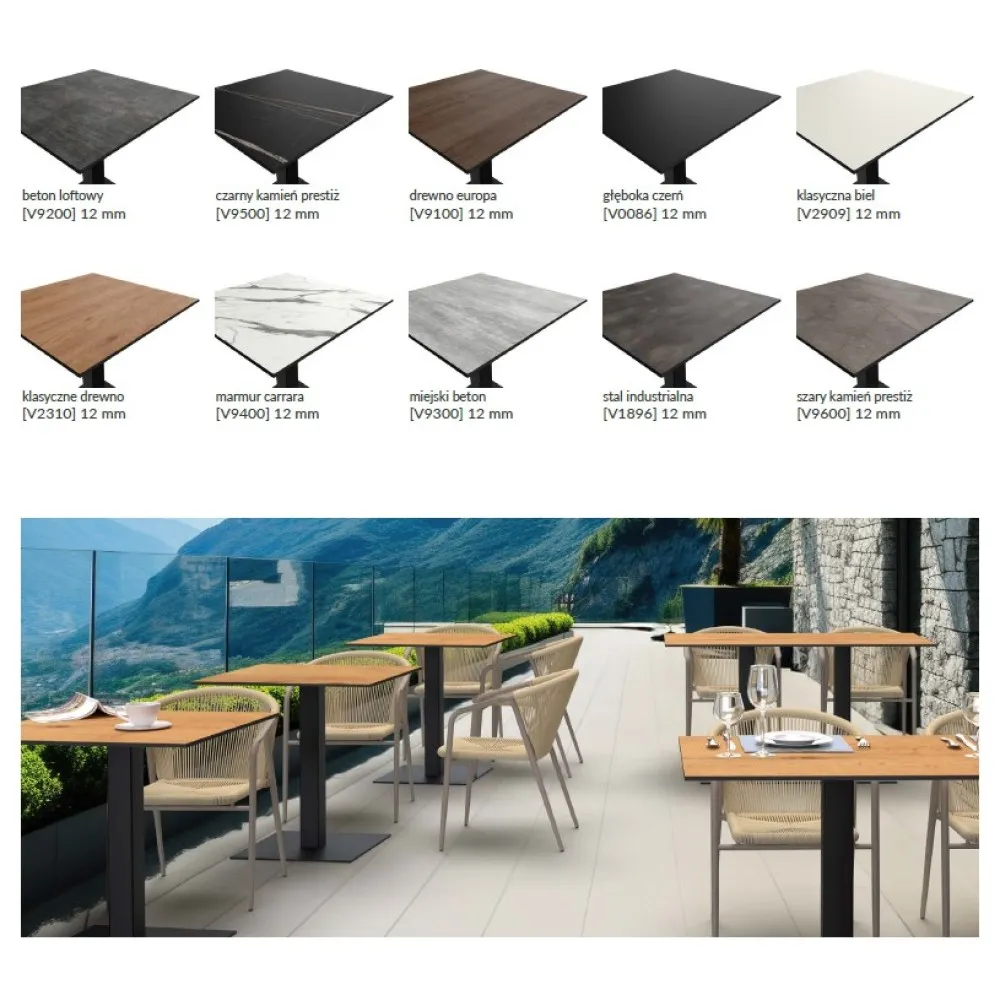 Outdoor HPL Compact Round Table Top for Terraces, 590 mm