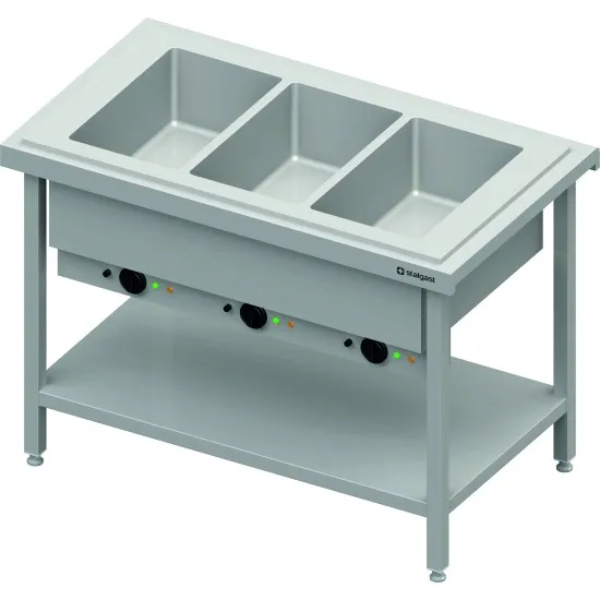 Cold stationary bain-marie counters