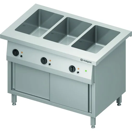 Bain marie with heating cabinet