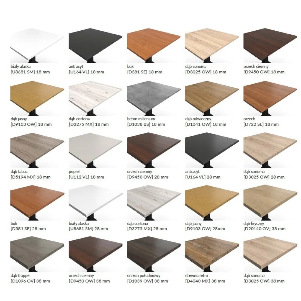 1200 x 800 mm Melamine Table Top, 28 mm Thick