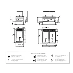 Gas fryer 9+9 liters MFRG77T