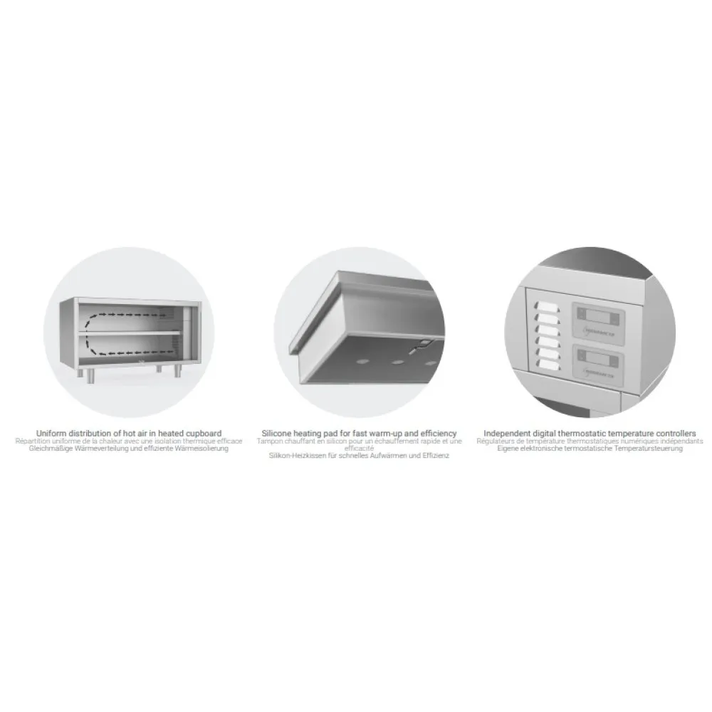 Heated Cupboard with Bain Marie 4 GN1/1