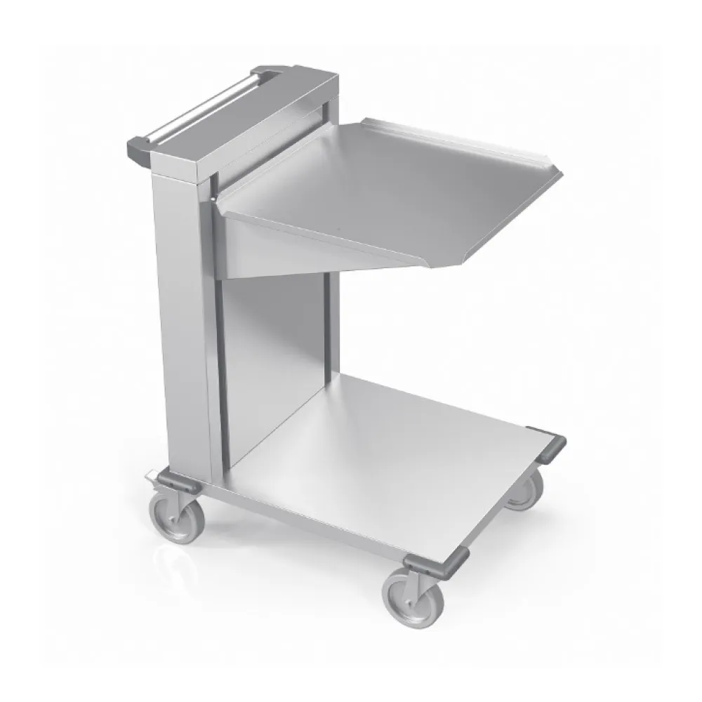 Dispenser trolley for 5 dishwasher baskets