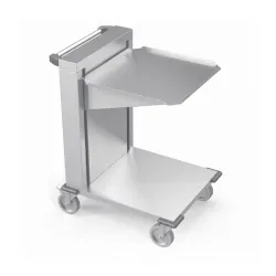 Dispenser trolley for 5 dishwasher baskets