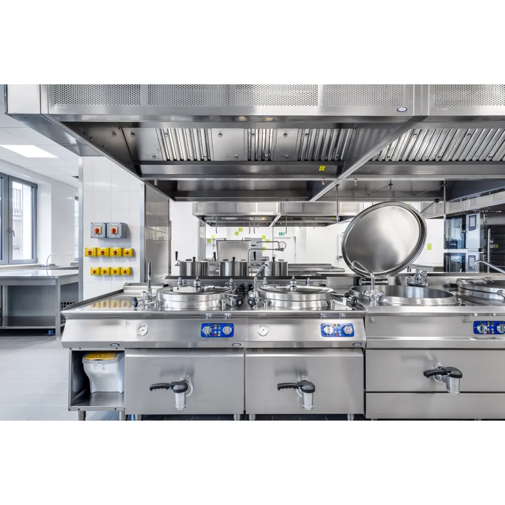 Kitchen of the hospital canteen for public catering