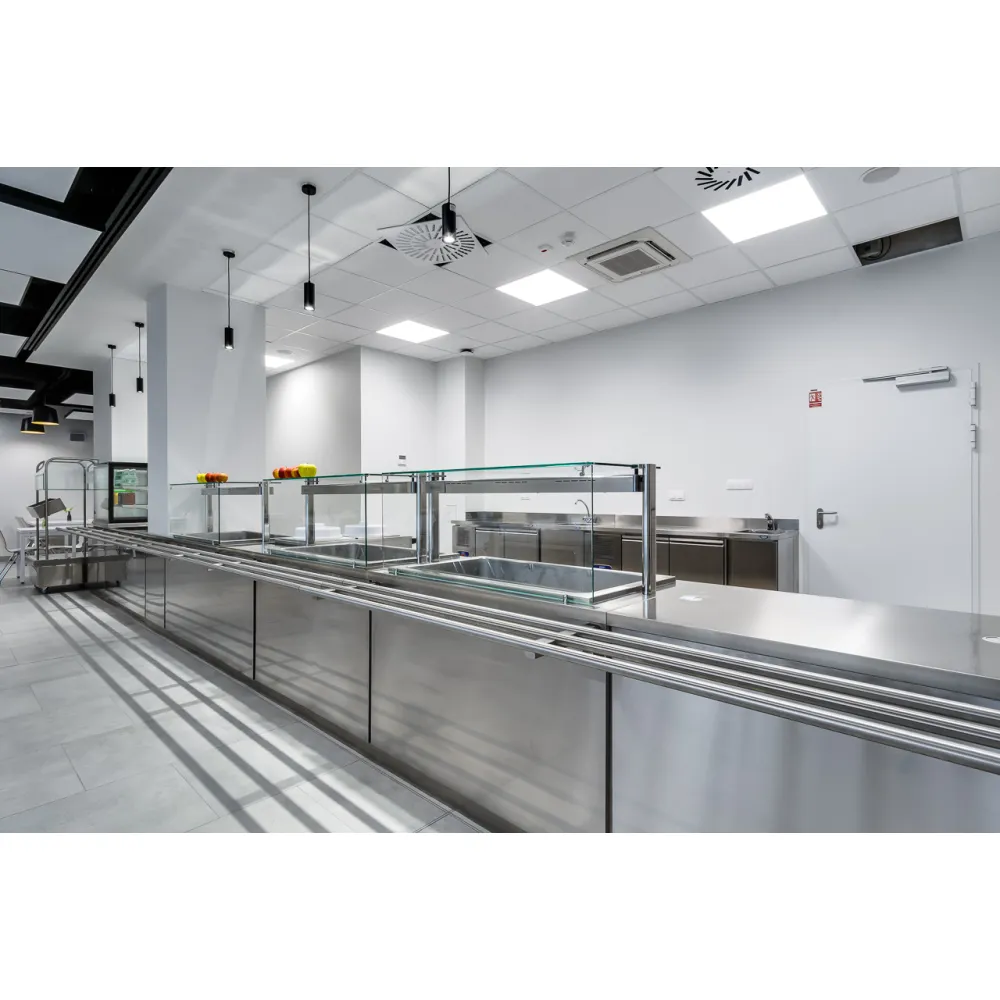 Kitchen of the hospital canteen for public catering