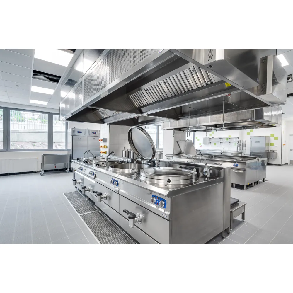 Kitchen of the hospital canteen for public catering