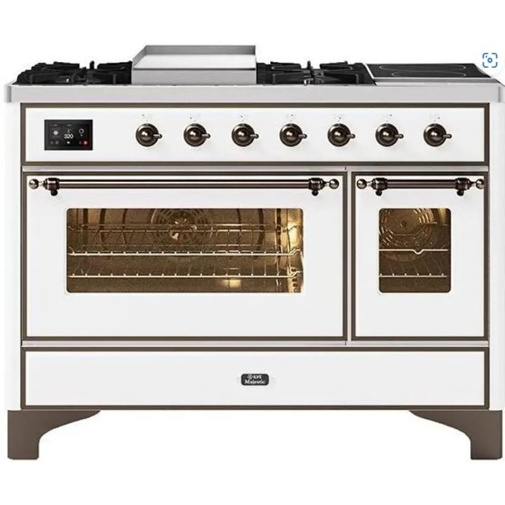 Ilve Majestic M12FIDNE3 120cm 4 burners+double induction zone+double cooking zone