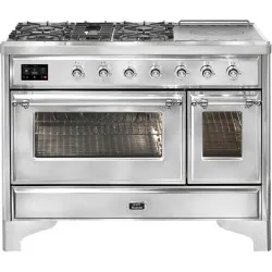Ilve Majestic M12SDNE3 120cm 6 burners + 1 extended cooking zone