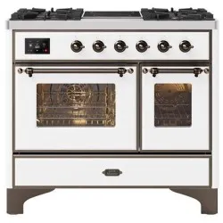Ilve Majestic Milano MD10IDNE3 100cm with 4 gas burners and two-zone induction