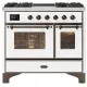Ilve Majestic Milano MD10IDNE3 100cm with 4 gas burners and two-zone induction