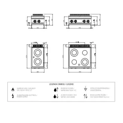 Ceramic hob 4 zones 8.6 kW