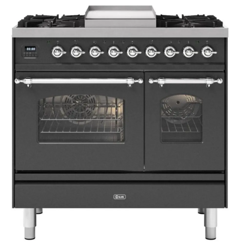 Range cookers  Nostalgie PD09FNE3 6 burners with fry top
