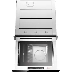 Glossy black tempered glass built-in vacuum packing machine 60 cm Ilve VM615S