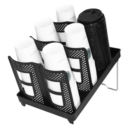Disposable Cup Lid Organizers and Stands
