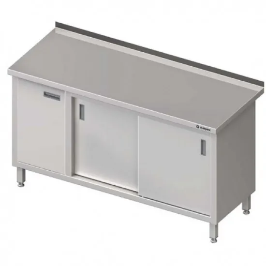 table with cupboard and 2 sliding doors