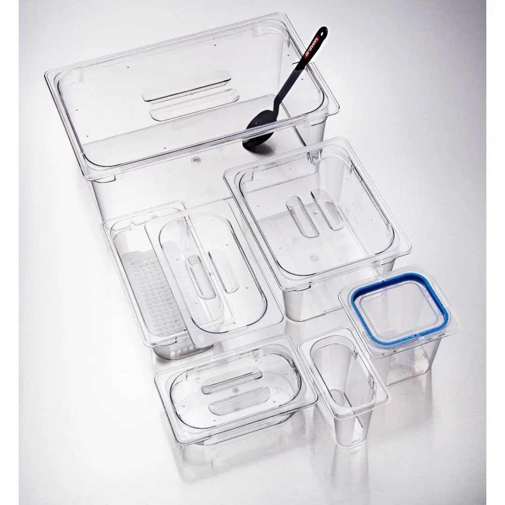 GN 1/2 h-130mm Perforated polycarbonate container