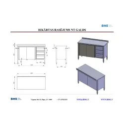 Work table with drawer and sliding door  NN42
